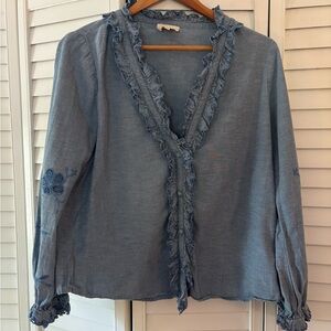 Sézane Chambray Blouse
